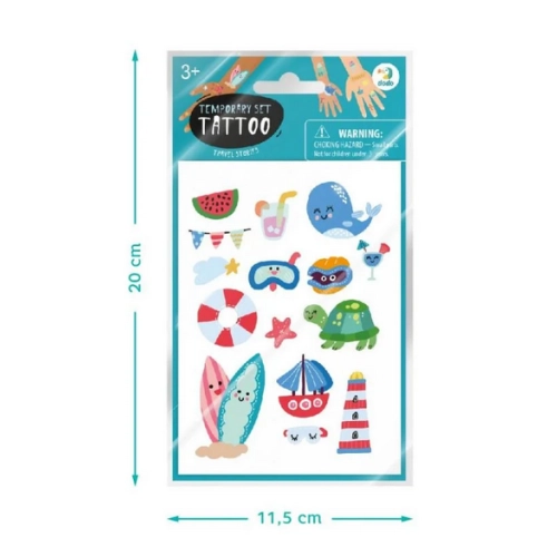 Zestaw tymczasowych tatuaży Podróże 301100